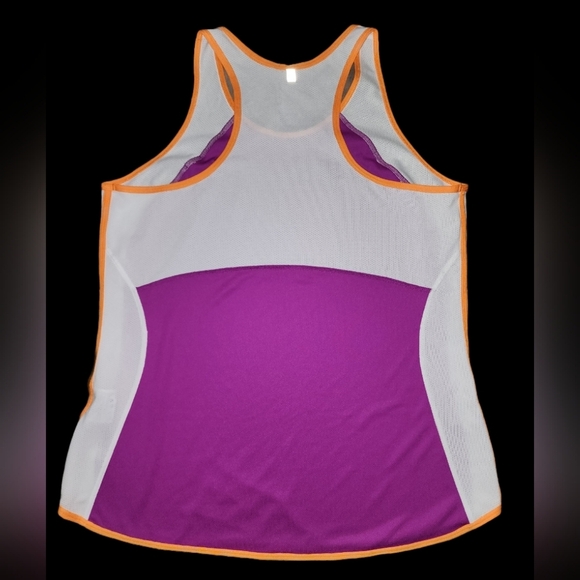 Nike Tempo Running Tank •RASPBERRY/WHITE/ORANGE • Women’s Large - Picture 3 of 6